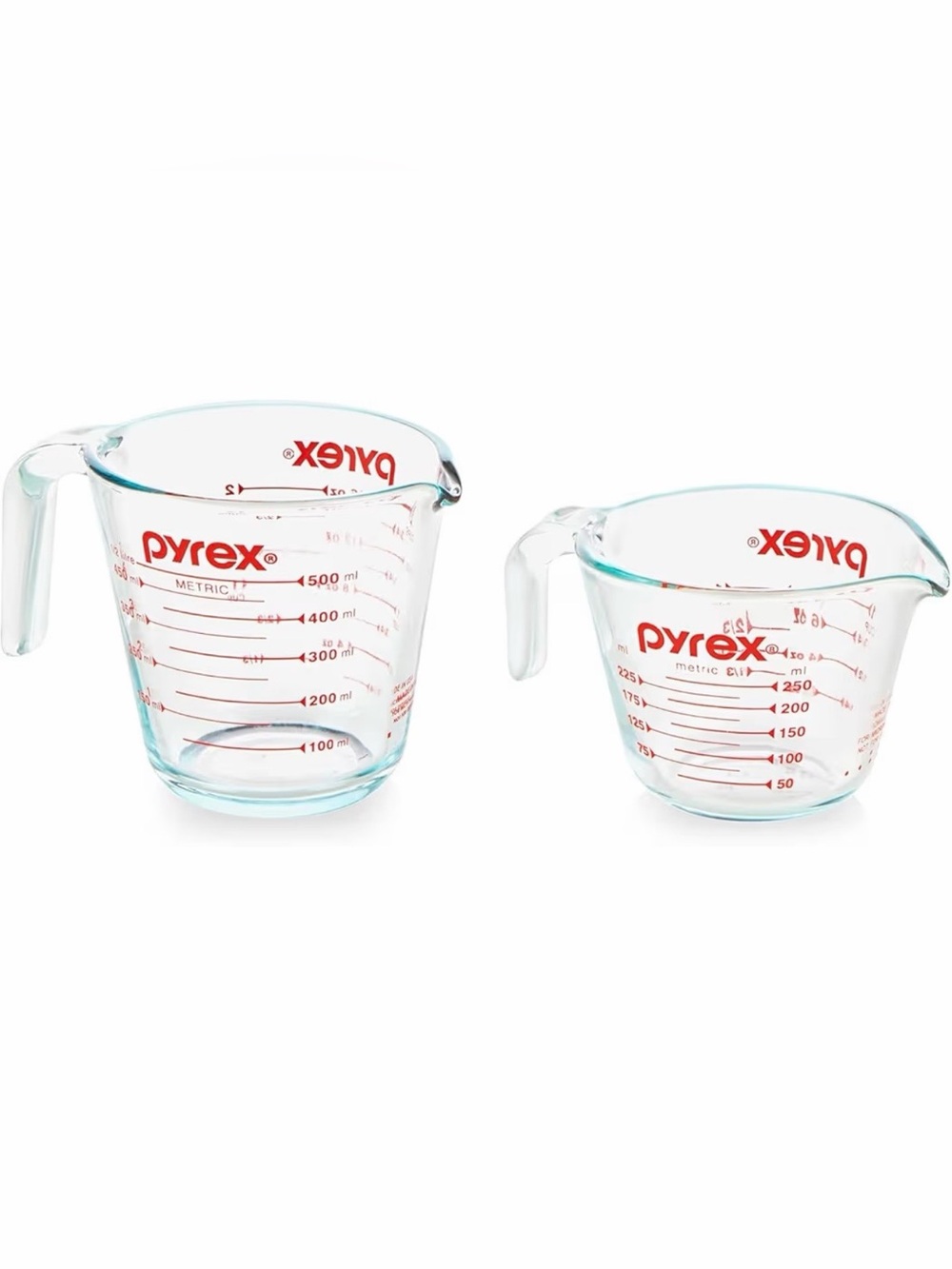 NWT Pyrex Essentials (2-pack) Glass Measuring Cup Set (1 & 2 Cups)